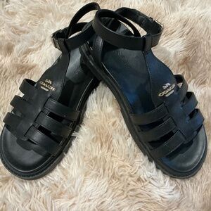 Coach Franny Leather Sandals.